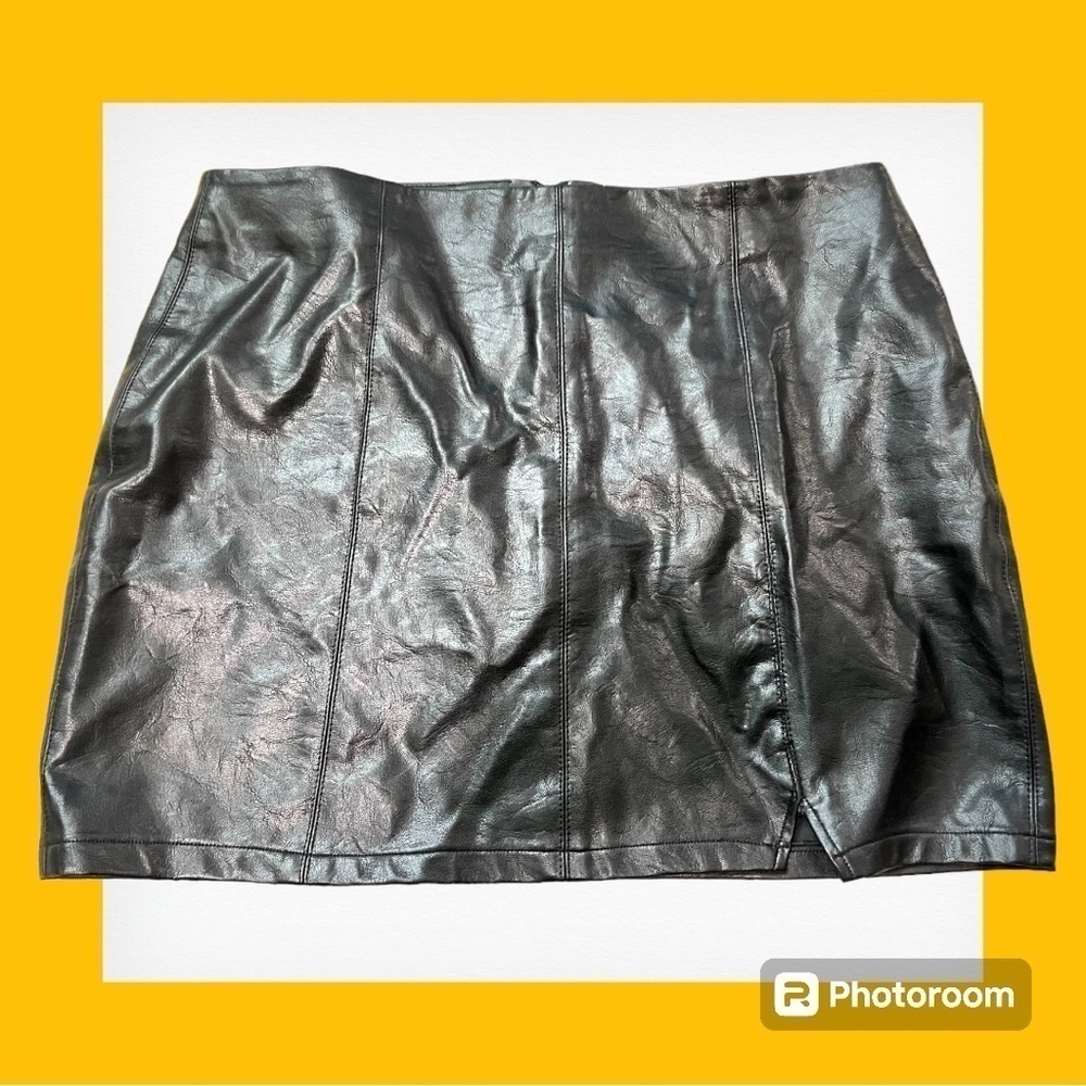 Jolt Black Mini Skirt Juniors Size 13 Faux Leather